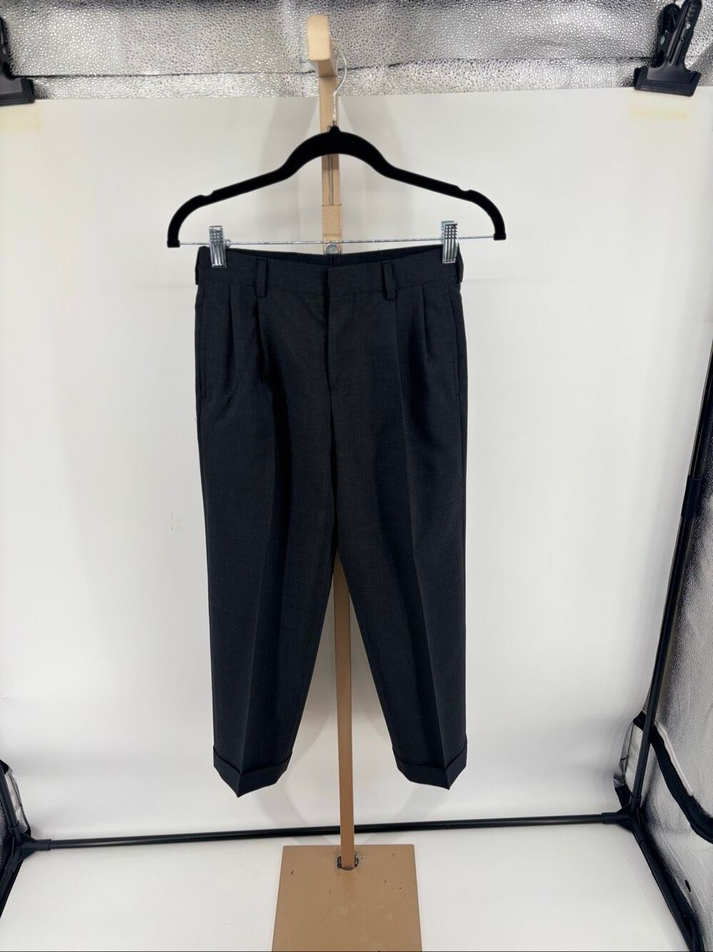 Brooks Brothers Brookscase Boys Trousers Size 10 Charcoal Gray Wool